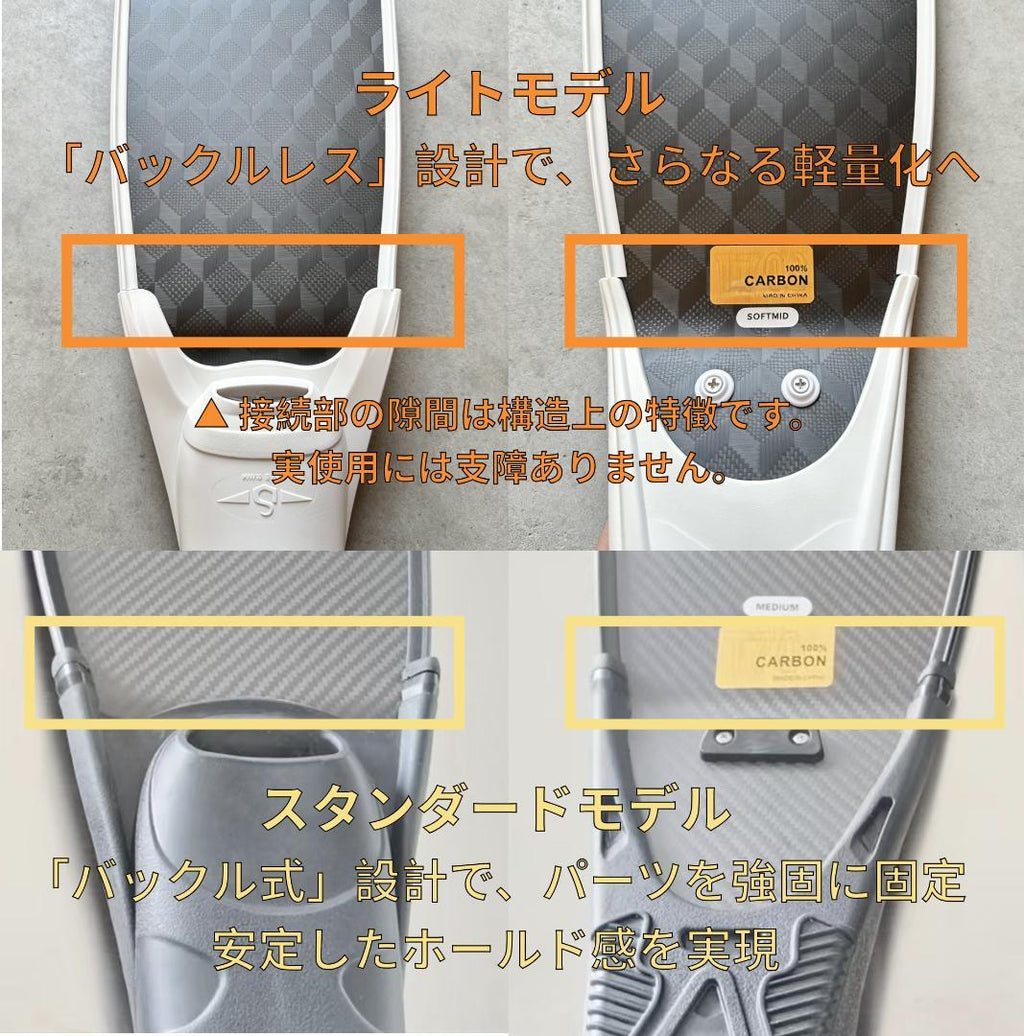 【中級者向け機動モデル】カーボンショートフィン 軽快な操作性